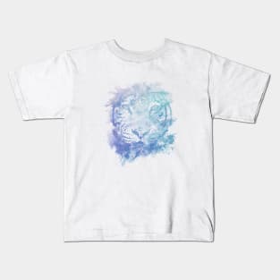 Abstract Watercolor Tiger Portrait / Face Kids T-Shirt